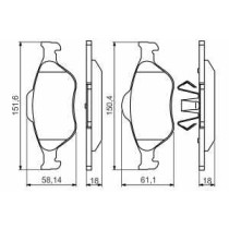 Set placute frana,frana disc BOSCH