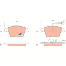 Set placute frana,frana disc TRW MOTO