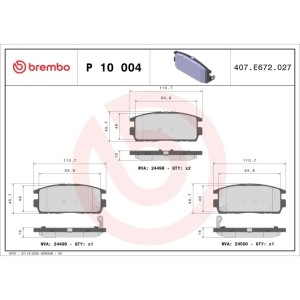 Set placute frana,frana disc BREMBO