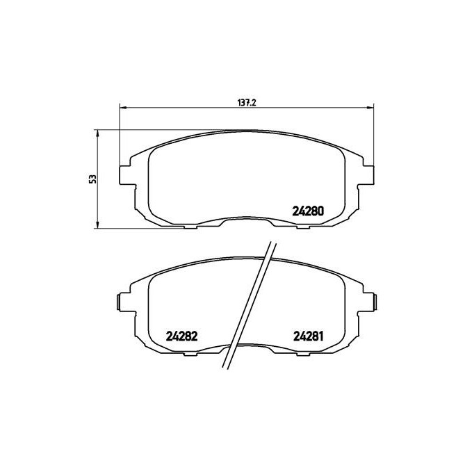 Set placute frana,frana disc BREMBO