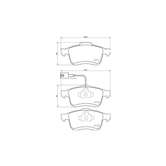 Set placute frana,frana disc BREMBO