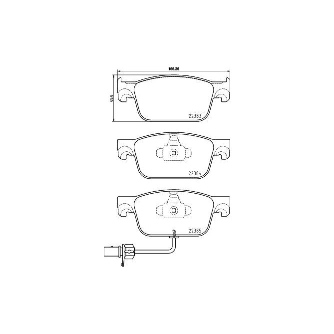 Set placute frana,frana disc BREMBO