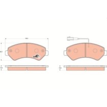 Set placute frana,frana disc TRW MOTO