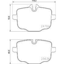 Set placute frana,frana disc BREMBO