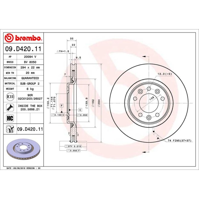 Disc frana BREMBO