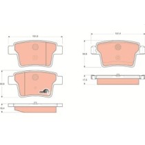 Set placute frana,frana disc TRW MOTO