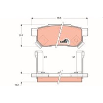 Set placute frana,frana disc TRW MOTO