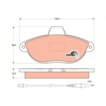 Set placute frana,frana disc TRW MOTO