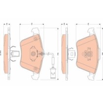 Set placute frana,frana disc TRW MOTO