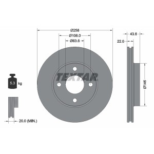 Disc frana TEXTAR