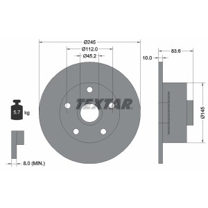 Disc frana TEXTAR