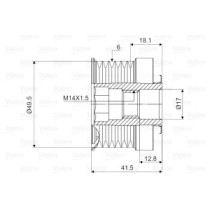 Fulie, alternator VALEO