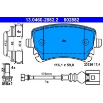 Set placute frana,frana disc ATE