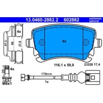 Set placute frana,frana disc ATE