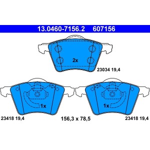 Set placute frana,frana disc ATE