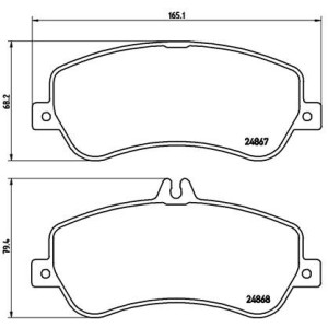 Set placute frana,frana disc BREMBO