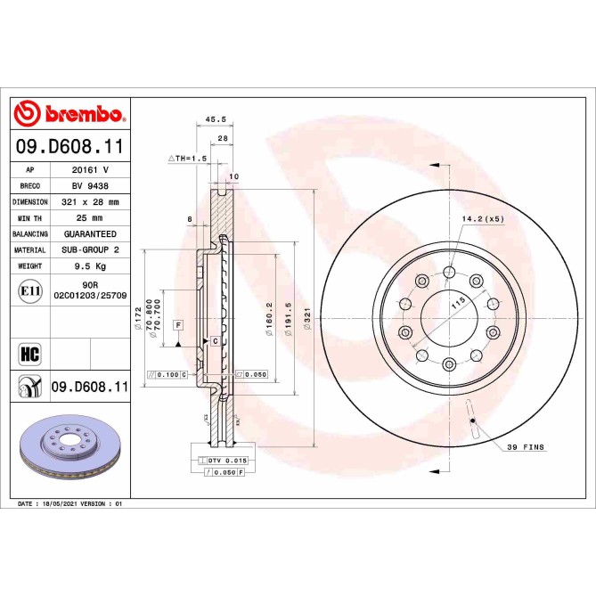 Disc frana BREMBO