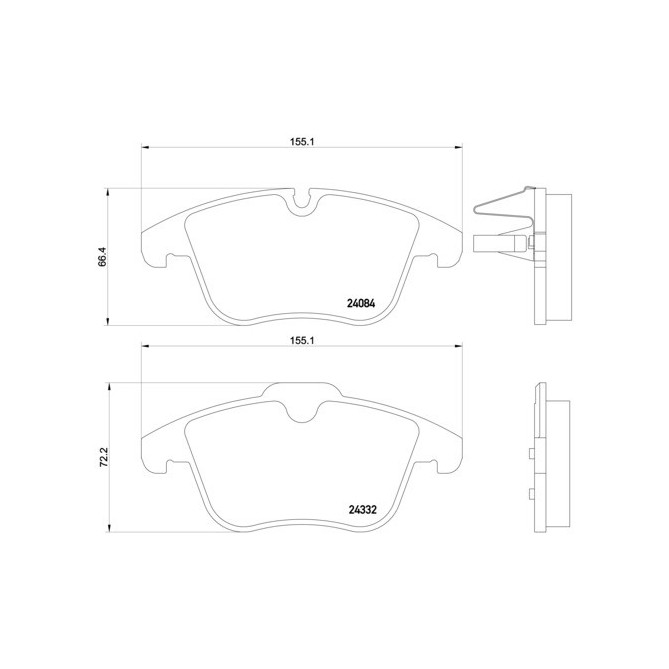 Set placute frana,frana disc BREMBO