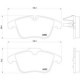 Set placute frana fata BREMBO pentru CITROEN C5 II, C5 III, C5 I/KOMBI, PEUGEOT 407, 508 I, 1.6-2.2D 06.02-