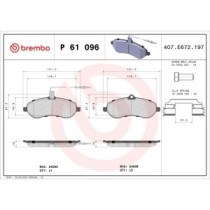 Set placute frana,frana disc BREMBO