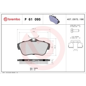 Set placute frana,frana disc BREMBO