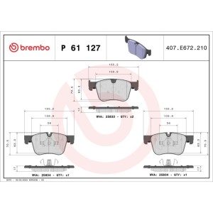 Set placute frana,frana disc BREMBO