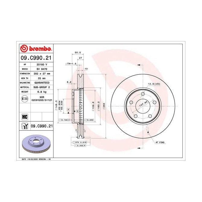 Disc frana BREMBO