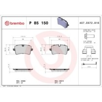 Set placute frana,frana disc BREMBO