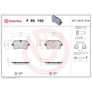 Set placute frana,frana disc BREMBO