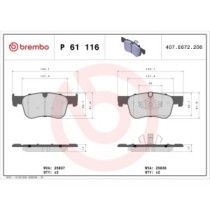 Set placute frana,frana disc BREMBO