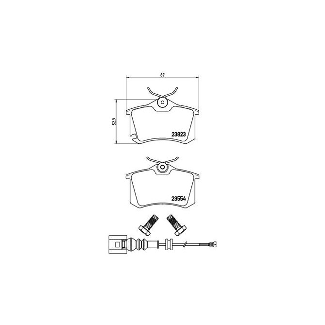 Set placute frana,frana disc BREMBO