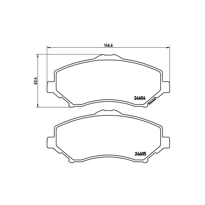 Set placute frana,frana disc BREMBO