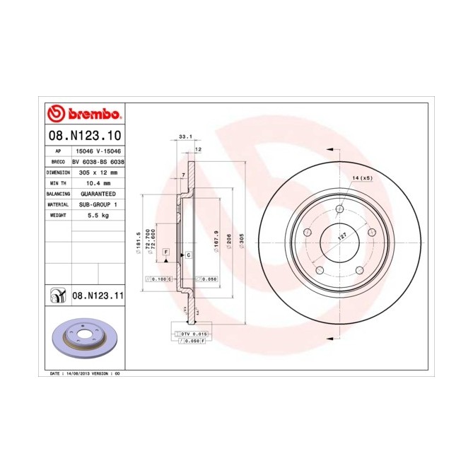 Disc frana BREMBO