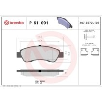 Set placute frana,frana disc BREMBO