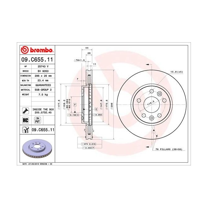 Disc frana BREMBO