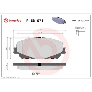 Set placute frana,frana disc BREMBO