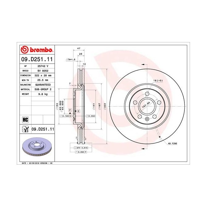 Disc frana BREMBO