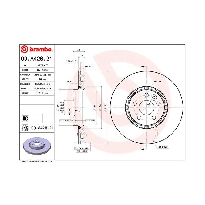 Disc frana BREMBO