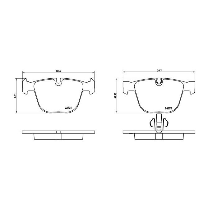 Set placute frana,frana disc BREMBO