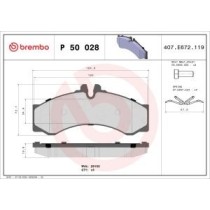 Set placute frana,frana disc BREMBO