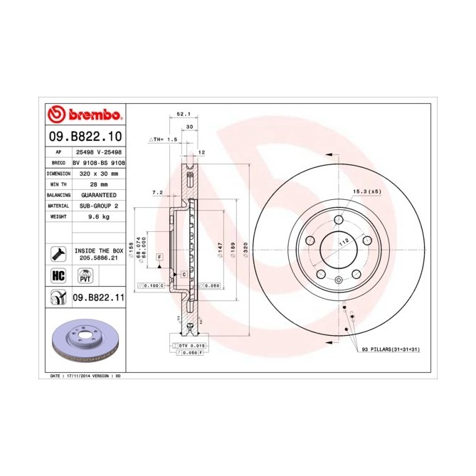 Disc frana BREMBO