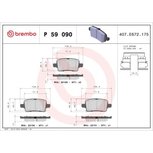 Set placute frana,frana disc BREMBO