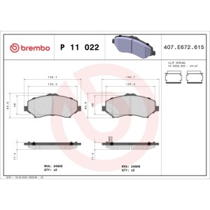 Set placute frana,frana disc BREMBO