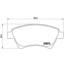 Set placute frana,frana disc BREMBO