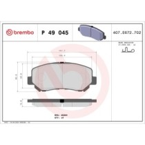 Set placute frana,frana disc BREMBO