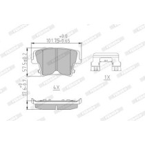 Set placute frana,frana disc FERODO