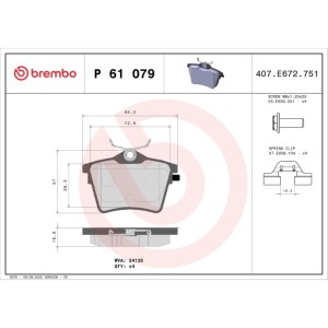 Set placute frana,frana disc BREMBO