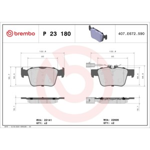 Set placute frana,frana disc BREMBO