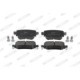 Set placute frana Spate FERODO pentru AUDI A1, Q3; SEAT ALHAMBRA, LEON; SKODA OCTAVIA III, IV; VW CADDY ALLTRACK, dimensiuni 52mm x 104mm x 17.65mm