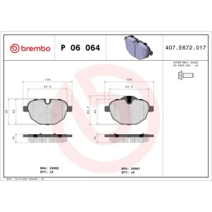 Set placute frana,frana disc BREMBO